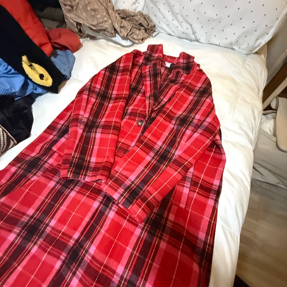 Old Navy Red Plaid Women's Coat